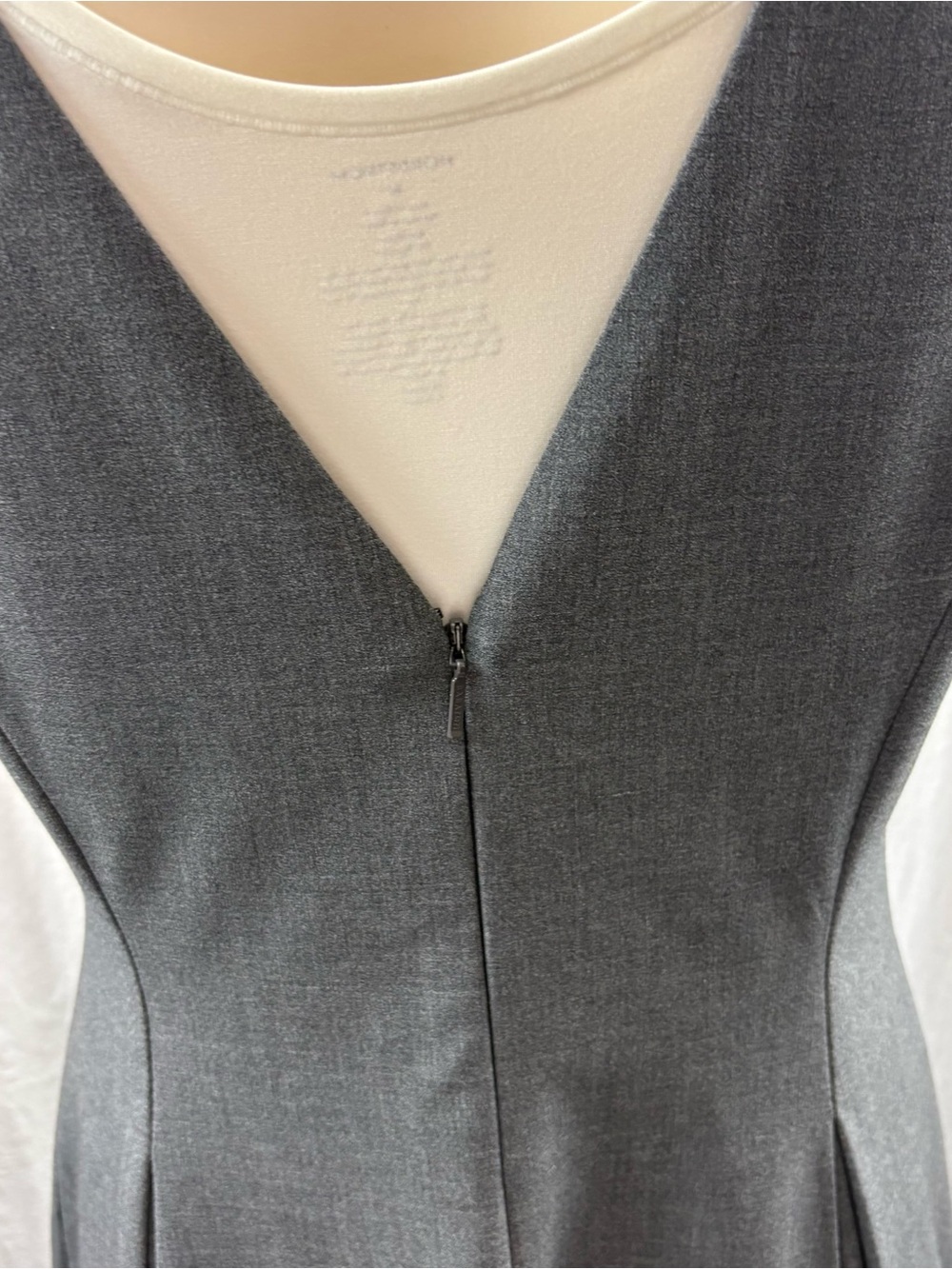 Babaton Gardenia Heather  Charcoal Sleeveless Boatneck Midi Dress 10 - Picture 13 of 15